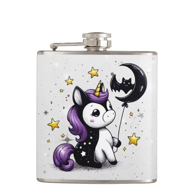 Little Unicorn Hip Flask (Front)