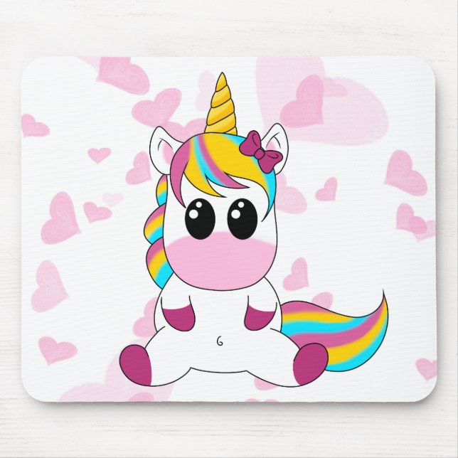 Little Unicorn Mouse Pad (Front)