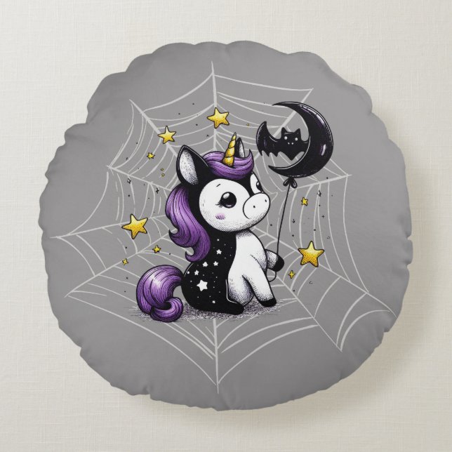 Little Unicorn Round Cushion (Front)