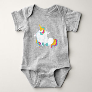 Little Unicorn, Sleeping Unicorn, Magic Unicorn Baby Bodysuit