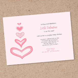 Little Valentine couples baby shower Invitation
