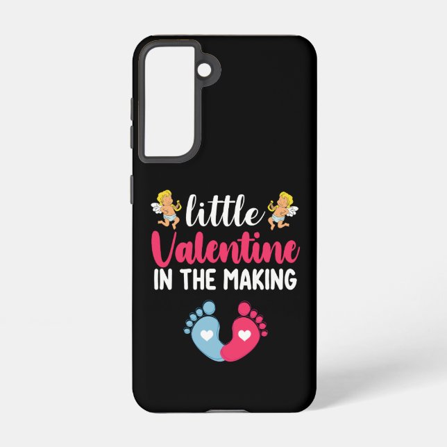 Little Valentine In The Making Pregnancy Pregnant Samsung Galaxy S21 Case (Back)