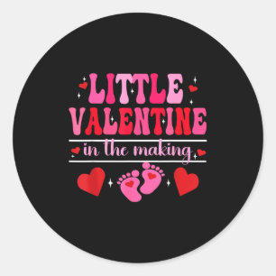 Little Valentine In The Making Valentine's Day Pre Classic Round Sticker
