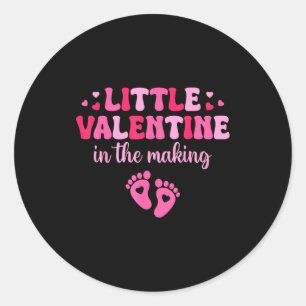 Little Valentine In The Making Valentine's Day Pre Classic Round Sticker