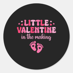 Little Valentine In The Making Valentine's Day Pre Classic Round Sticker
