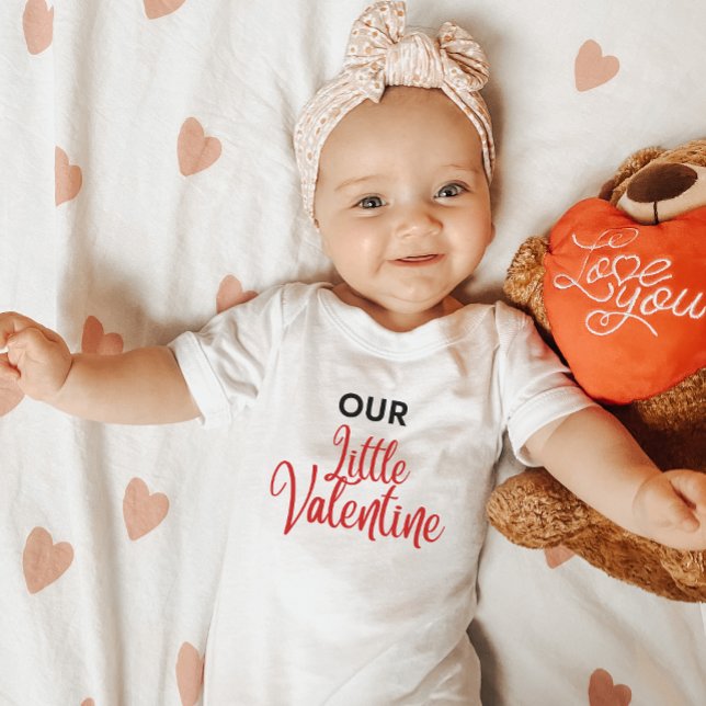 Little Valentine On The Way Pregnancy Announcement Baby Bodysuit (Creator Uploaded)