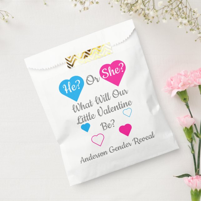 Little Valentine Valentine's Day Gender Reveal Favour Bag (Sealed)
