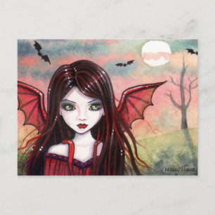 Little Vampire Postcard by Molly Harrison