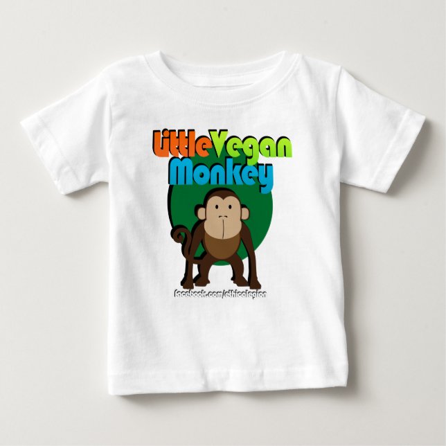 Little Vegan Monkey Infant/Child Long Sleeve Baby T-Shirt (Front)