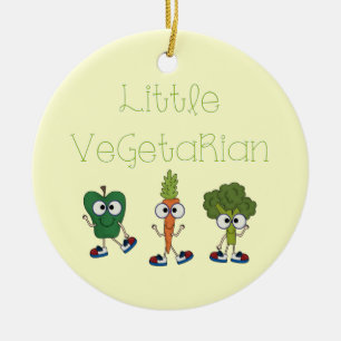 Little Vegetarian Ceramic Tree Decoration
