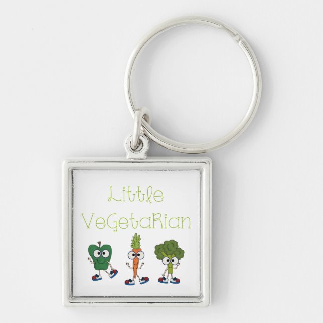 Little Vegetarian Key Ring (Front)