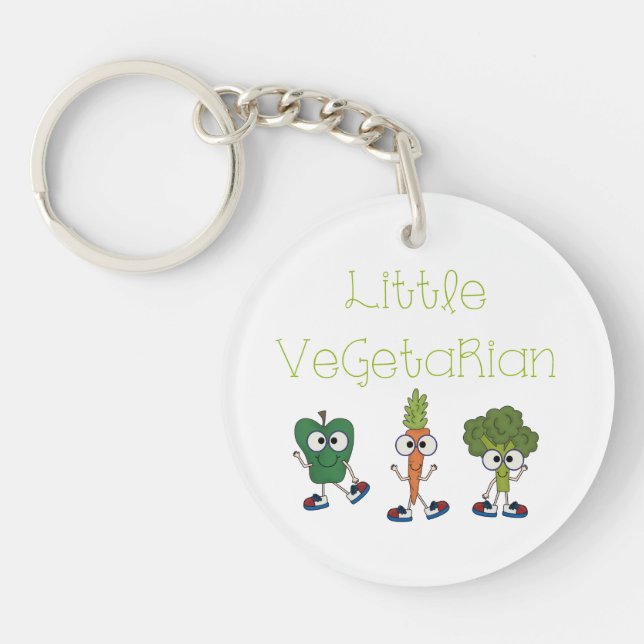 Little Vegetarian Key Ring (Front)