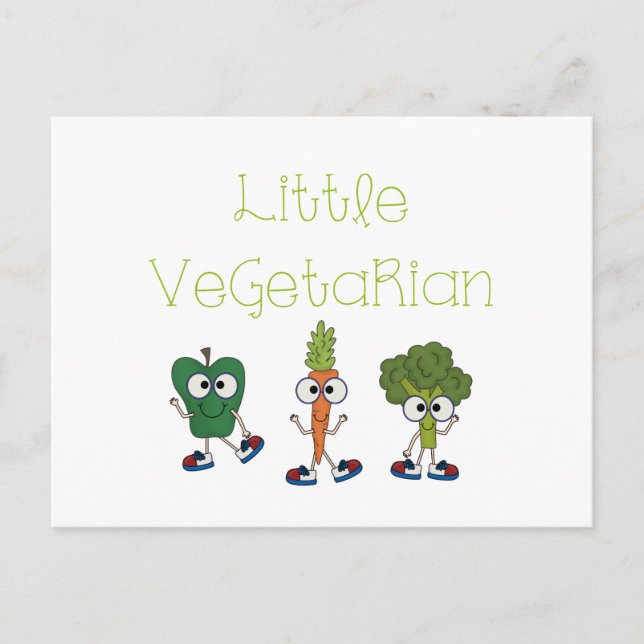 Little Vegetarian Postcard (Front)