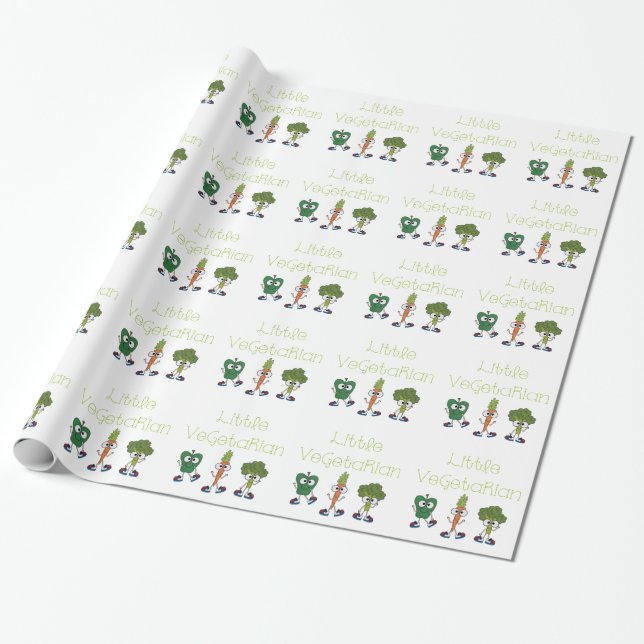 Little Vegetarian Wrapping Paper (Unrolled)