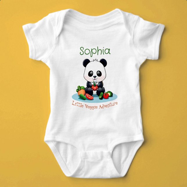Little Veggie Adventure Custom Name Baby Bodysuit (Little Veggie Adventure)