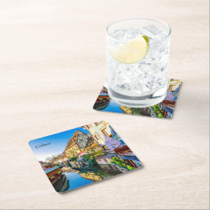 Little Venice, Colmar Square Paper Coaster