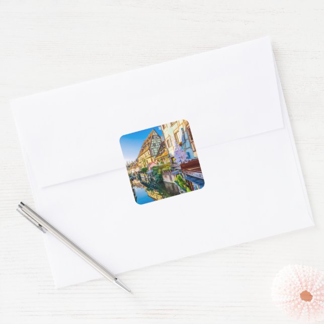 Little Venice, Colmar Square Sticker (Envelope)