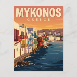 Little Venice, Mykonos Greece Postcard