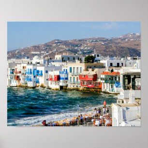 Little Venice, Mykonos Island. Poster