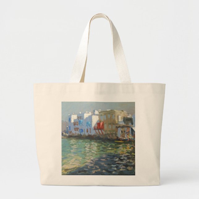 Little Venice Mykonos Large Tote Bag (Front)