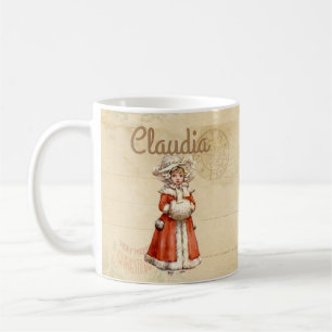 Little Victorian Caroler Custom Christmas Coffee Mug
