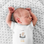Little Viking Customisable Baby Bodysuit<br><div class="desc">This adorable baby bodysuit is perfect for your little warrior! With "little viking" printed on the front and the option to customise with your baby's name, this bodysuit is both stylish and personal. Made with soft and breatheable fabric, it will keep your little one comfortable all day long. Get ready...</div>