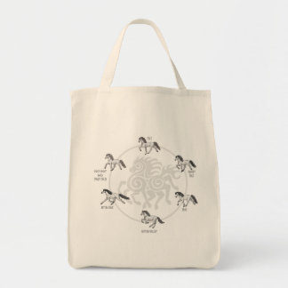 Little Viking Horse's Gait Map T-Shirt Tote Bag