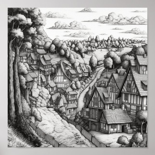 Little village cool poster (Front)