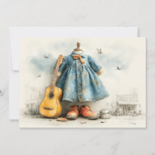 Little Violinist – 1st Birthday Girl Invitation