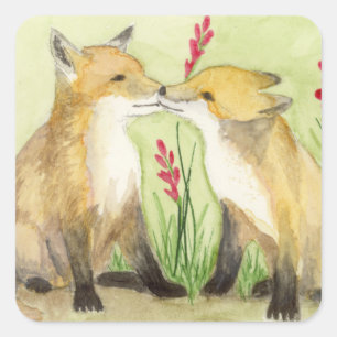 Little Vixens Square Sticker