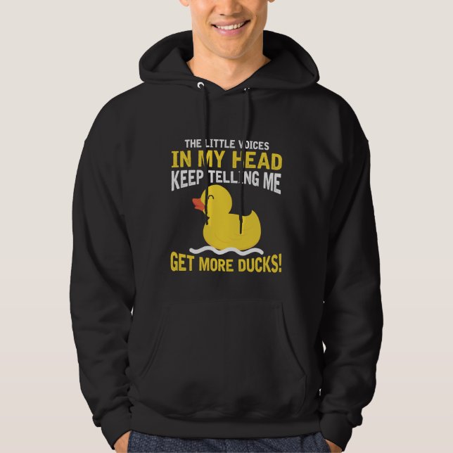 Little Voices in my Head Rubber Duck Lover Farmer Hoodie (Front)