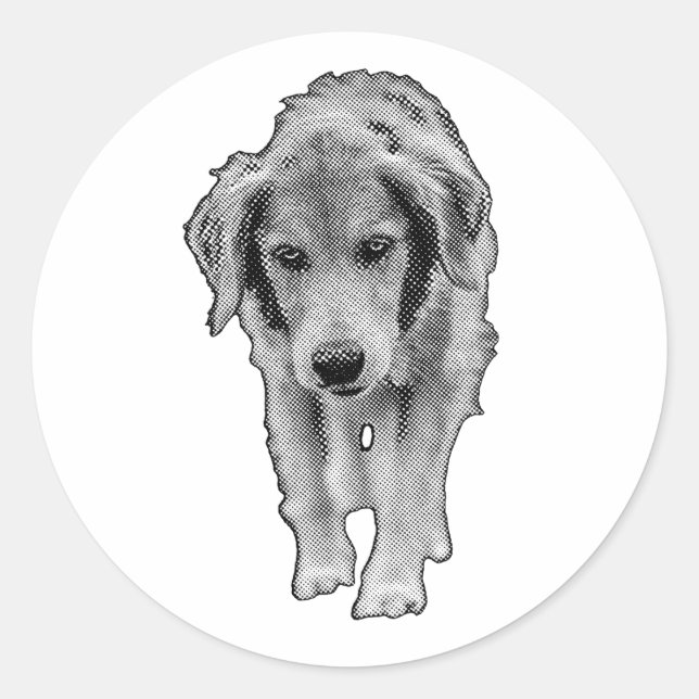 Little Walker Cutout Classic Round Sticker (Front)