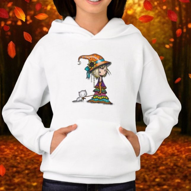 Little Wanderer Cute Witch with White Kitten (Creator Uploaded)