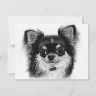 Little Watcher - Hand Painted Chihuahua Puppy Postcard