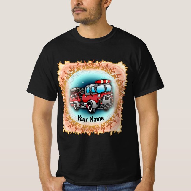 Little Water Firetruck t-shirt (Front)