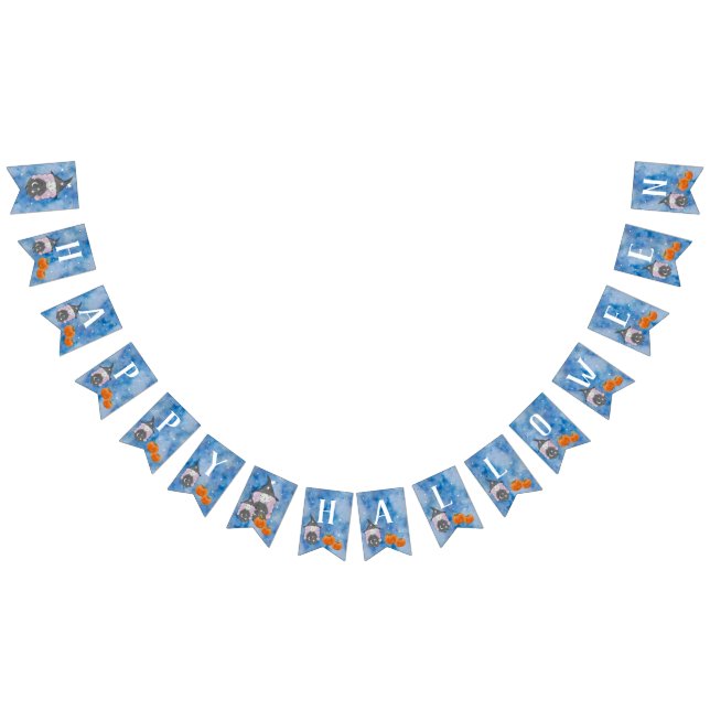 Little Watercolour Witch Halloween Party Bunting Bunting (All)