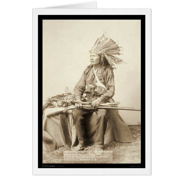 Little, Wearing Headdress at Wounded Knee SD 1890 (Front)