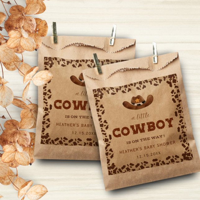 Little Western Cowboy Baby Shower Favour Bag (Creator Uploaded)