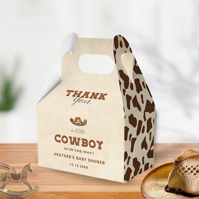Little Western Cowboy Baby Shower Favour Box (Creator Uploaded)