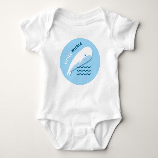 Little whale. baby bodysuit (Front)
