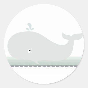 Little Whale {Green} Stickers