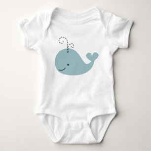 Little Whale in Blue Baby Bodysuit