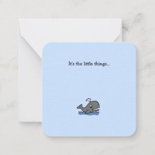 Little Whale Mini Thank You Note Card