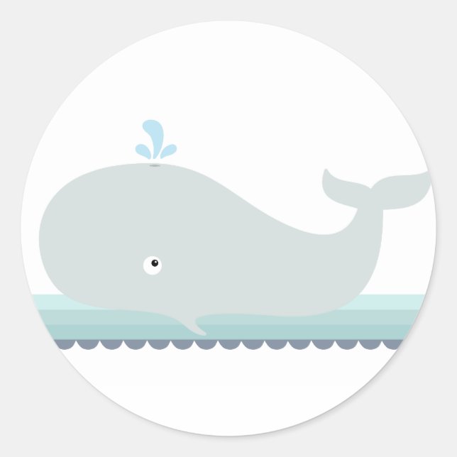 Little Whale {Teal} | Stickers (Front)