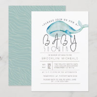 Little Whale Watercolor | Aquatic Baby Shower