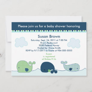 Little Whales Baby Shower Invitation