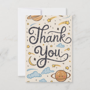 Little Whimsical Trail Celestial Thank You Card