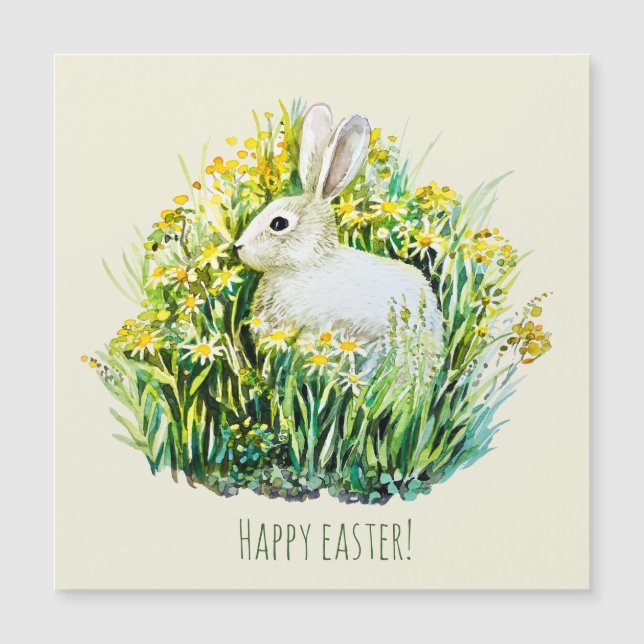 Little white bunny and flowers (Front)