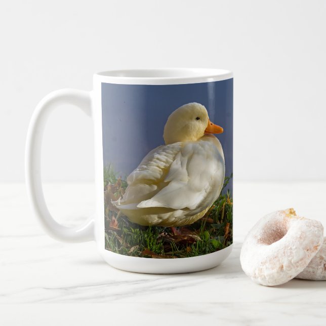 Little White Duck Coffee Mug (With Donut)