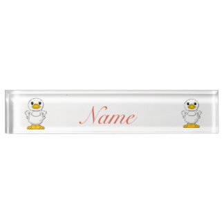 Little White Duck Standing Thunder_Cove Nameplate